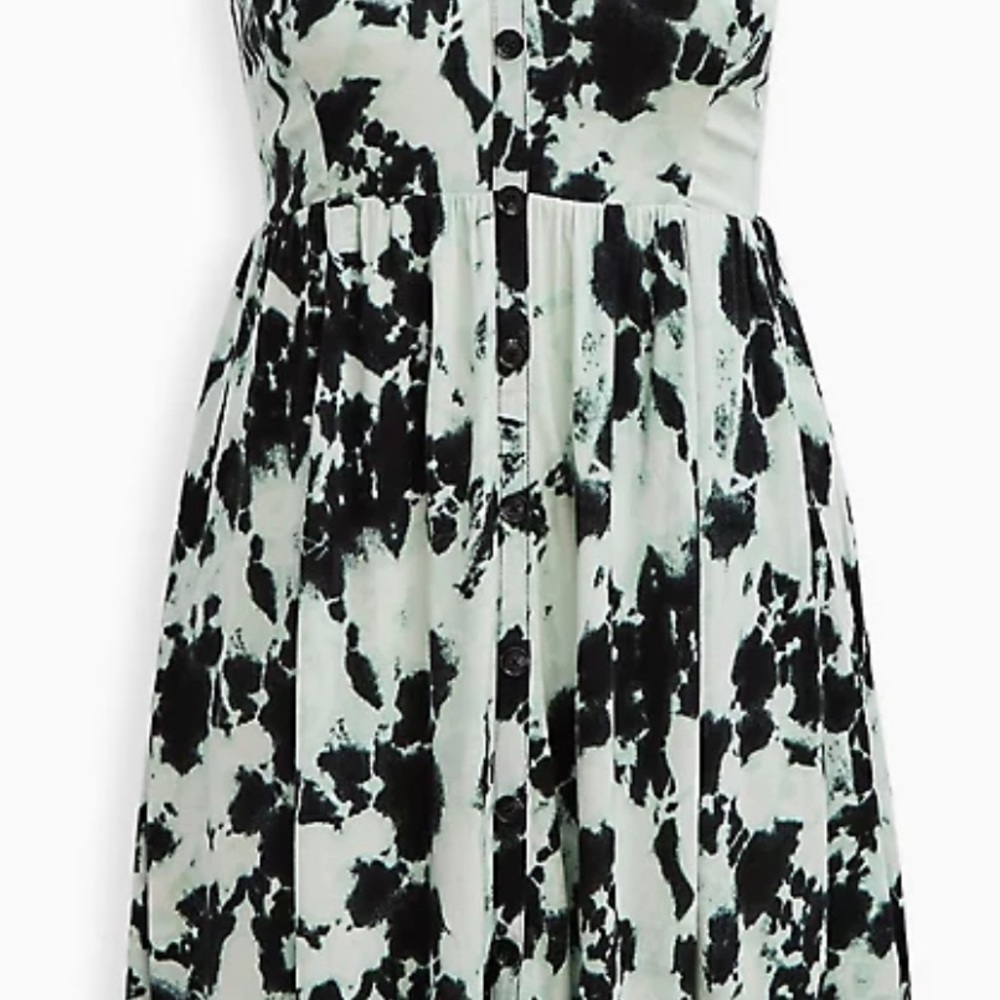 Torrid mint & black tie dye dress 1X new - Picture 2 of 6